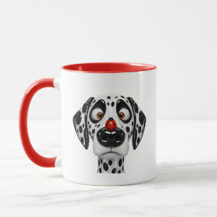 Taza Ilustración de la cara de un perro dálmata