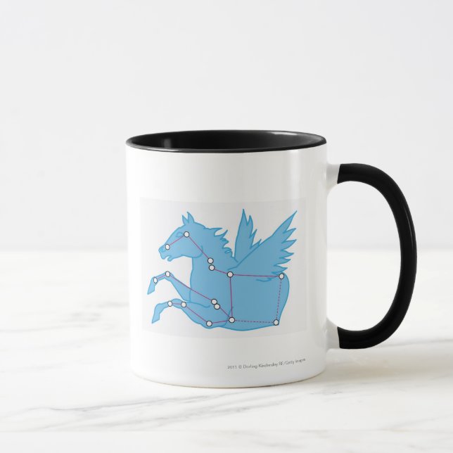 Taza Ilustracion de la constelación de Pegaso (Derecha)