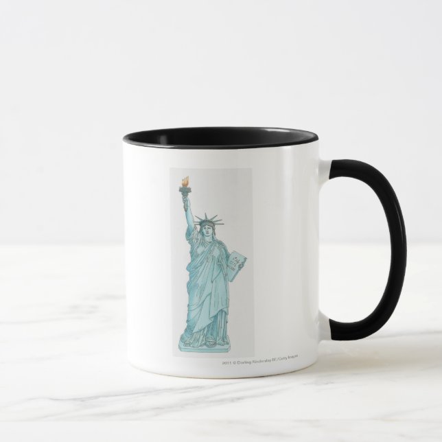 Taza Ilustracion de la estatua de la libertad (Derecha)