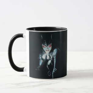 Taza Ilustración de la portada de Batman Catwoman Caras