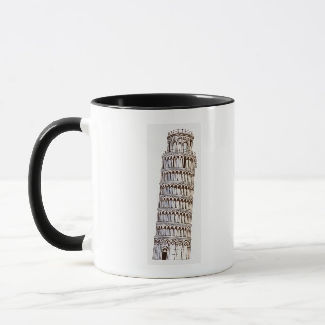 Taza Ilustracion de la torre de Pisa (Izquierda)