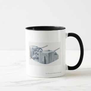 Taza Ilustracion de la torrecilla de arma en un