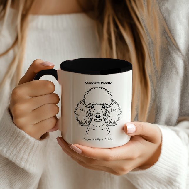 Taza Ilustracion de línea negra de retrato de cartón es (Subido por el creador)