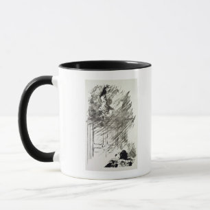 Taza Ilustracion de Manet el   para 'el Raven