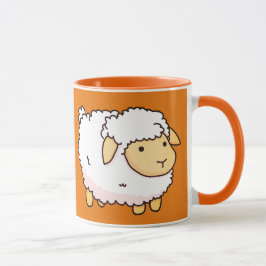 Taza Ilustracion De Oveja Blanca Para Su Hijo