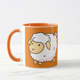 Taza Ilustracion De Oveja Blanca Para Su Hijo