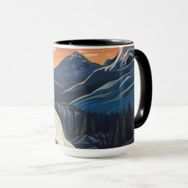Taza Ilustración de paisaje