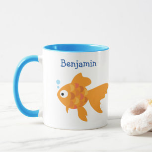 Taza Ilustracion de pescado de oro