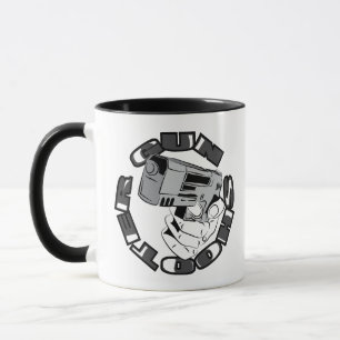 Taza Ilustracion de pistoleros de armas