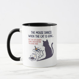 Taza Ilustración de Ratón Bailarín y Tocadiscos | Humor