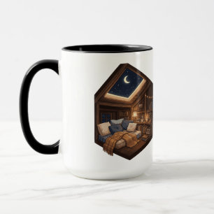 Taza Ilustración de Rincón de Lectura Acogedor bajo la