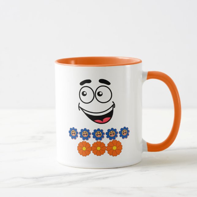Taza Ilustración de sonrisa (Derecha)