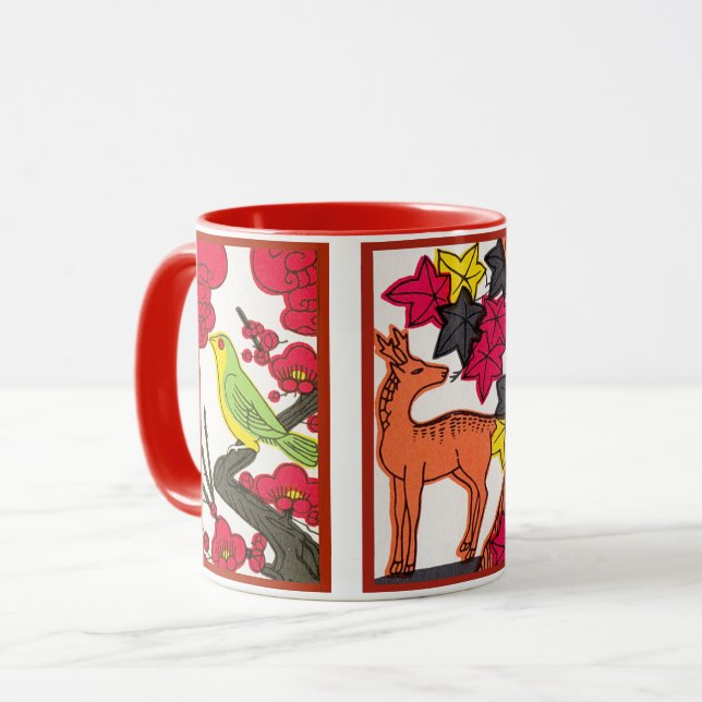 Taza Ilustracion de tarjetas de juego japonesas (animal (Anverso izquierdo)