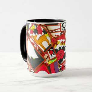 Taza Ilustracion de tarjetas de juego japonesas (varias