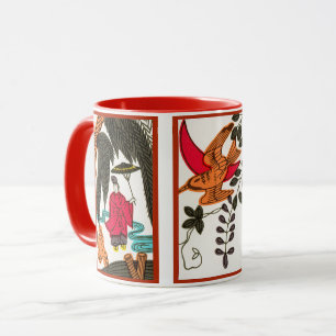 Taza Ilustracion de tarjetas de juego japonesas (varias