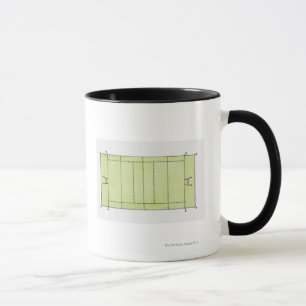 Taza Ilustracion de una echada del rugbi