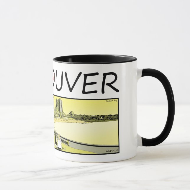 Taza Ilustracion de Vancouver - bahía inglesa (Derecha)