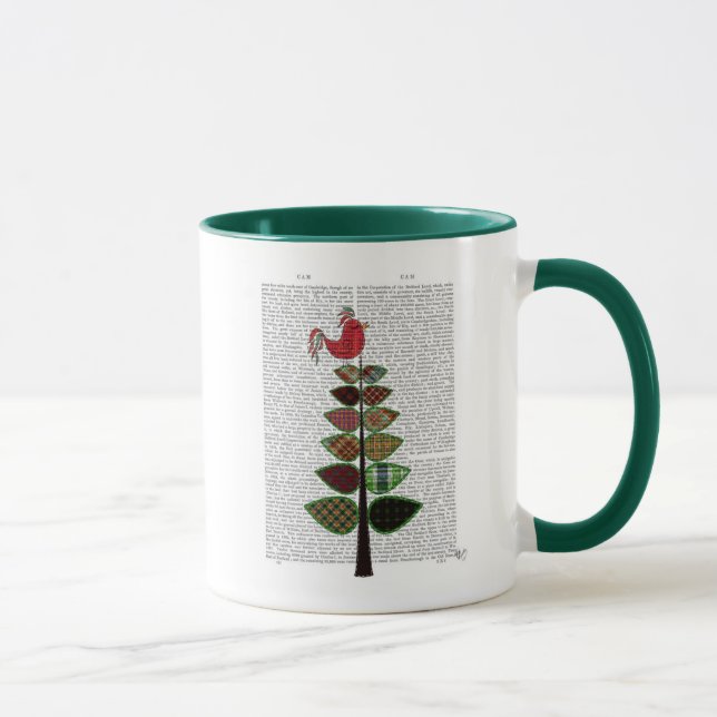 Taza Ilustracion del árbol de Tartán (Derecha)
