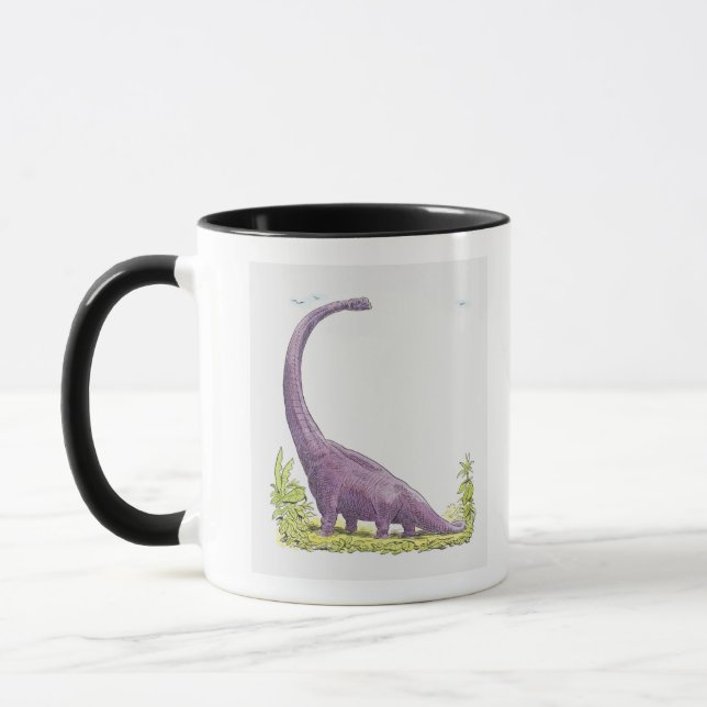 Taza Ilustracion del dinosaurio de Giraffatitan (Izquierda)