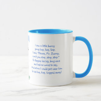 Taza Ilustracion del Rima-Conejo del conejito de pascua