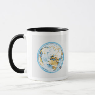 Taza Ilustracion del satélite que está en órbita la