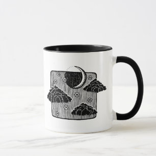 Taza Ilustración dibujada a mano del cielo nocturno con