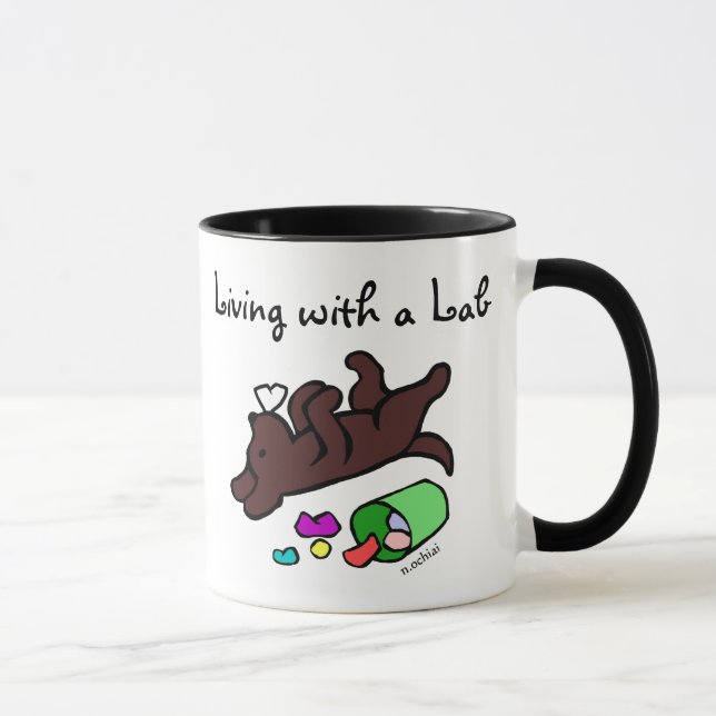 Taza Ilustracion divertido del dibujo animado de (Derecha)