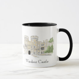 Taza Ilustracion emblemático del castillo de Windsor