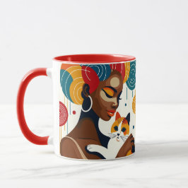 Taza Ilustracion gráfico de Cat Lady