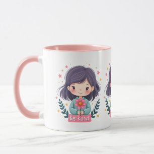 Taza Ilustración Kawaii "Sé Amable"