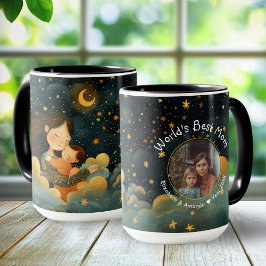 Taza Ilustracion lindo de madre e hijo | Día de la madr