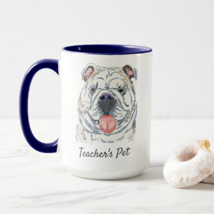 Taza Ilustracion original divertida del Bulldog inglés