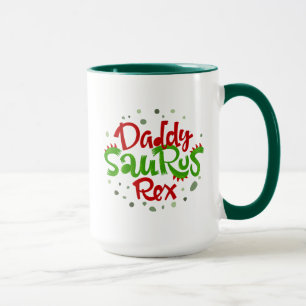 Taza Ilustracion Papi Saurus Rex