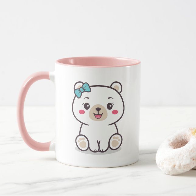 Taza Ilustracion Teddy Bear (Con donut)