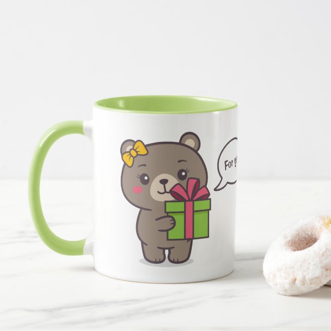 Taza Ilustracion Teddy Bear (Con donut)