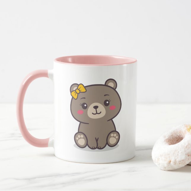 Taza Ilustracion Teddy Bear (Con donut)