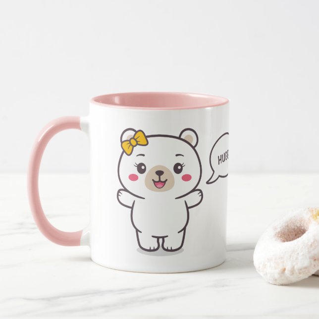 Taza Ilustracion Teddy Bear (Con donut)