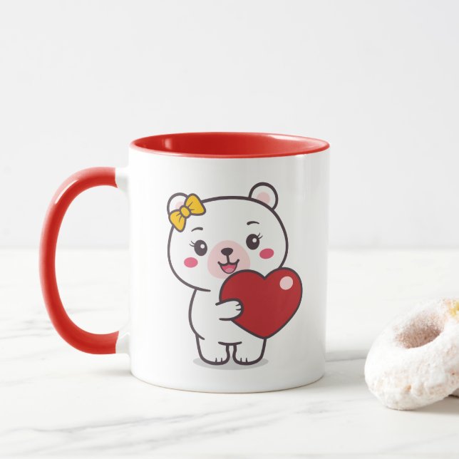 Taza Ilustracion Teddy Bear (Con donut)