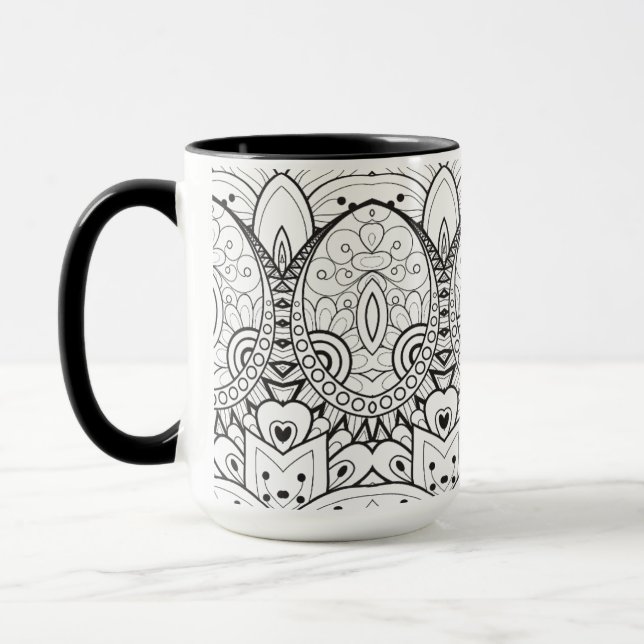 Taza Ilustracion tribal inspirado (Izquierda)