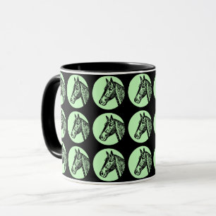 Taza Ilustracion VINTAGE Caballo repitiendo imagen Mug