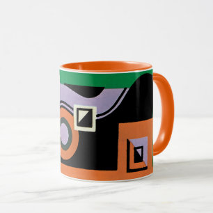 Taza Ilustración vintage de Jazz Art Déco Pochoir Patró