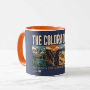 Taza Ilustración Vintage de los Cuatro Parques Nacional