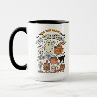 Taza Ilustración vintage de reunión embrujada de Hallow