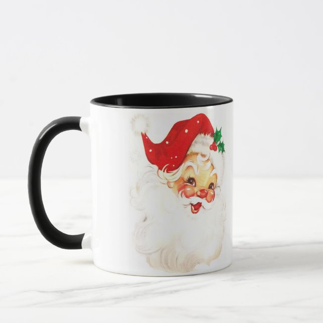 Taza Ilustracion Vintage Santa Claus (Izquierda)