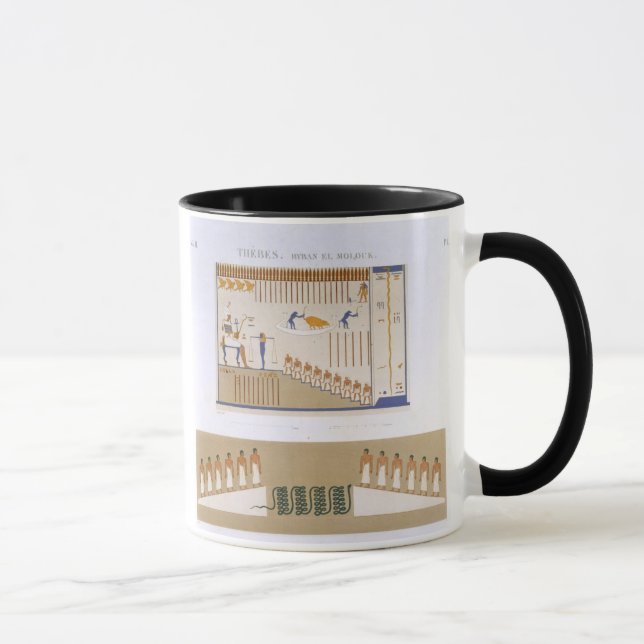 Taza Ilustraciones de frescos del EL Molouk de Byban, (Derecha)