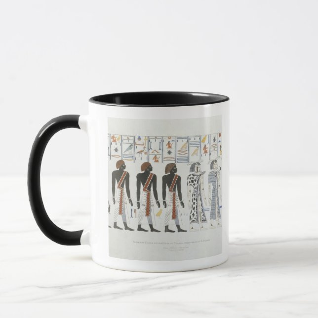 Taza Ilustraciones de hieroglyphics de las tumbas de t (Izquierda)