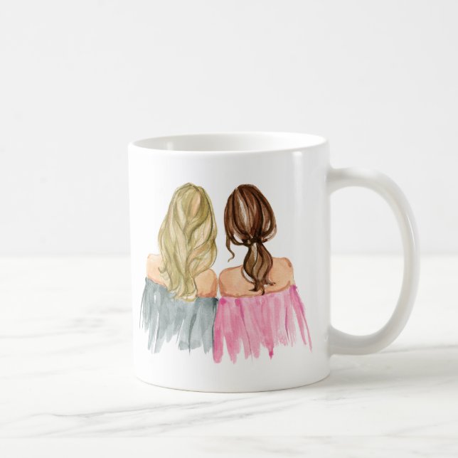 Taza ilustrada moda del regalo de los mejores (Derecha)