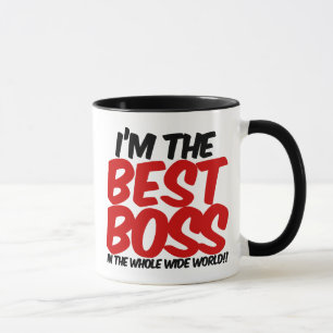 Taza im el mejor jefe del mundo ancho del conjunto