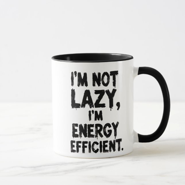 Taza I'm Not Lazy, I'm Energy Efficient coffee mug (Derecha)
