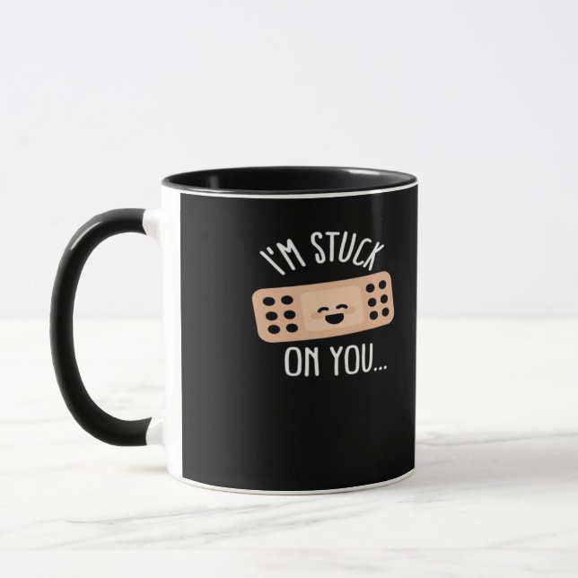 Taza Im Stuck On You Nurse First Aid Gift Heartfelt Des (Izquierda)